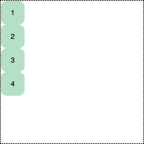 css flex column justify content flex start defaut