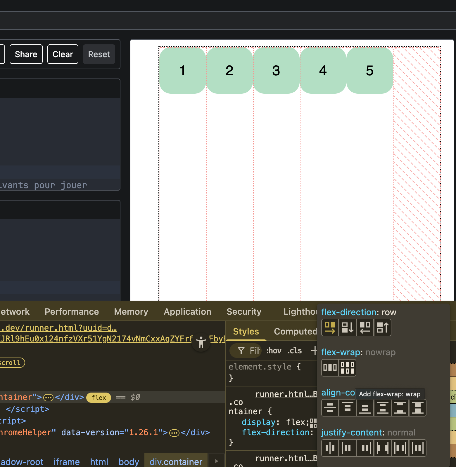 css flexbox devtools