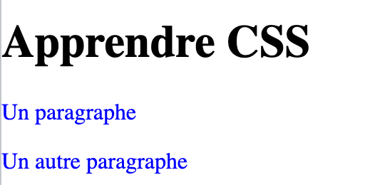 css intro regle sur element