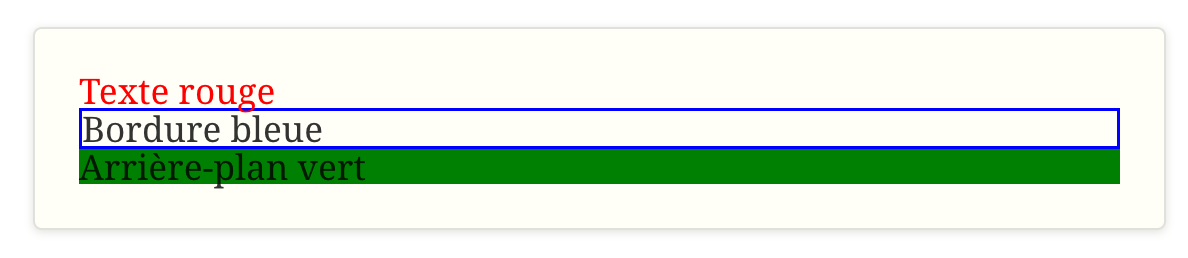 css intro rendu couleurs