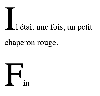 css pseudo element first letter