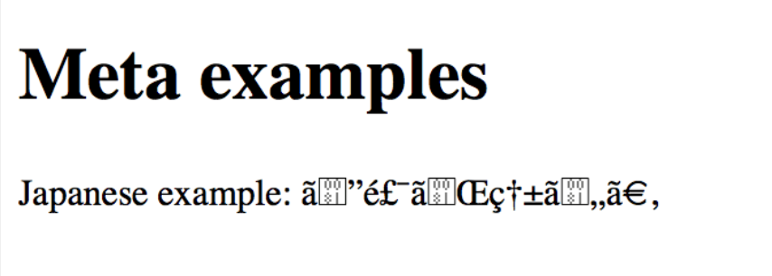 htaml meta charset manquant